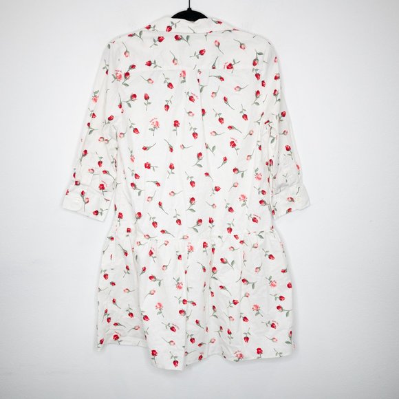 The Shirt by Rochelle Behrens Drop Waist Shirt Dress Smile Girl Rose Print GG11 - Picture 2 of 8